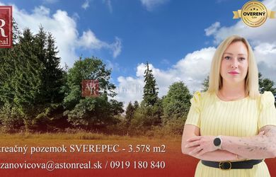 Na predaj slnečný pozemok vhodný na rekreáciu v obci Sverepec