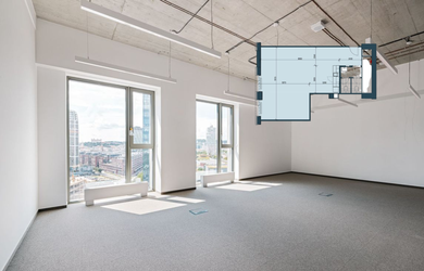 PRÉMIOVÁ KANCELÁRIA S VÝHĽADOM NA HRAD | ZWIRN OFFICE | 71 m², 13. poschodie | Ružinov