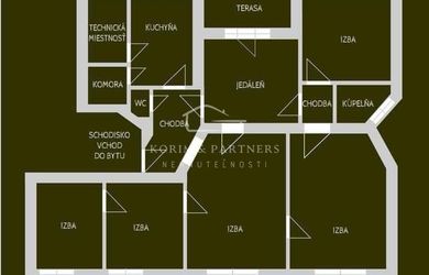 Veľkoplošný 5-izbový meštiansky byt v centre mesta