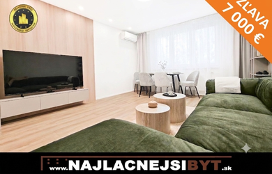 ZĽAVA 5000€ BA PETRŽALKA - Bulíkova - KRÁSNY, ZREKONŠTRUOVANÝ A ZARIADENÝ 3I BYT -   74 M2, LOGGIA. KLIMATIZÁCIA