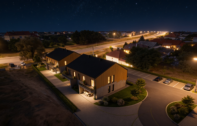 Investičný stavebný pozemok pre 2 bytové domy, 1742 m², Dvorníky