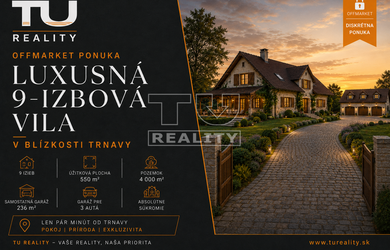 Exkluzívna 9-izbová vila v blízkosti Trnavy | OFF-MARKET